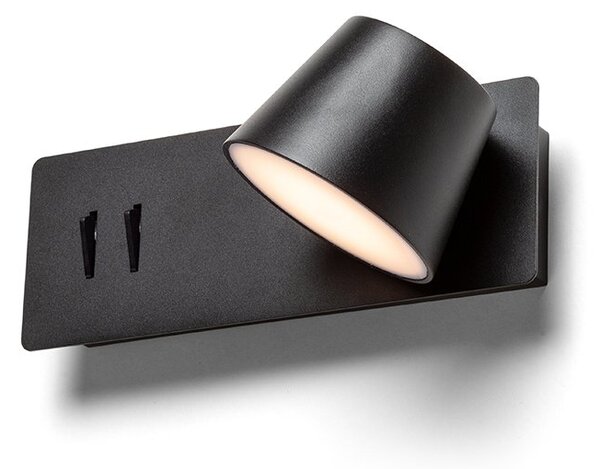 AMADEUS nástěnné svítidlo černé 230V LED 4W 735lm 3000K rocket switch - RED - DESIGN RENDL