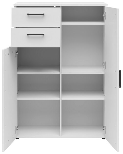 KOMODA, bílá, 80/115/40 cm Carryhome - Široké komody