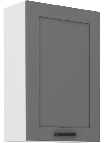 Vysoká horní skříňka LAILI - šířka 50 cm, šedá / bílá