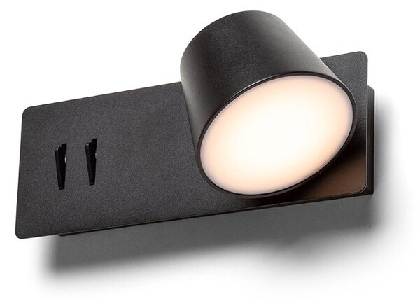 AMADEUS nástěnné svítidlo černé 230V LED 4W 735lm 3000K rocket switch - RED - DESIGN RENDL