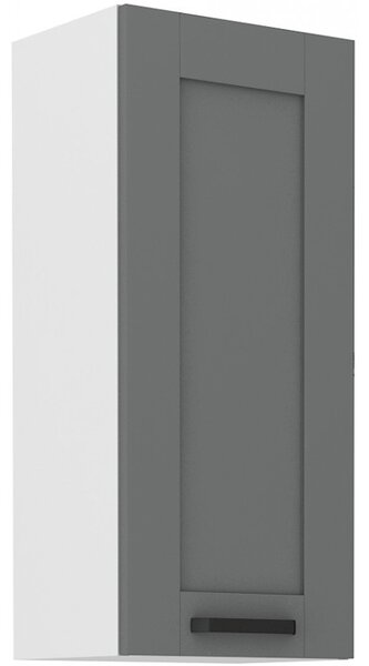 Vysoká horní skříňka LAILI - šířka 40 cm, šedá / bílá