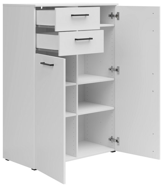 KOMODA, bílá, 80/115/40 cm Carryhome - Široké komody