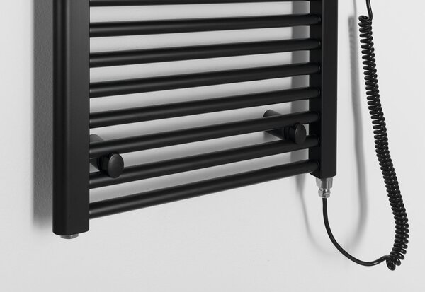 Aqualine Aqualine, DIRECT-E elektrické topné těleso, rovné, 450x1320 mm, 400 W, černá, ILE34TB