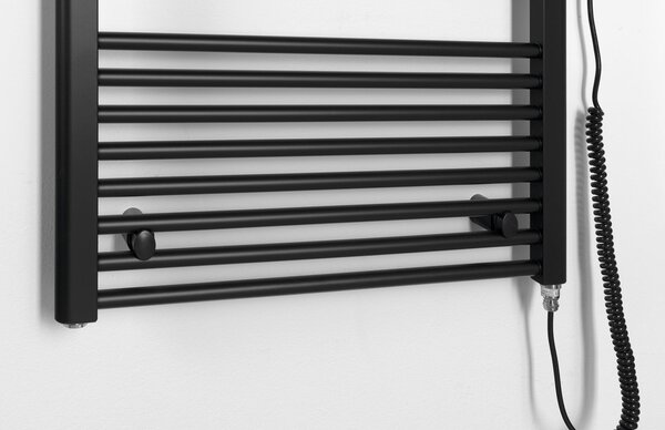 Aqualine Aqualine, DIRECT-E elektrické topné těleso, rovné, 600x1680 mm, 800 W, černá, ILE66TB