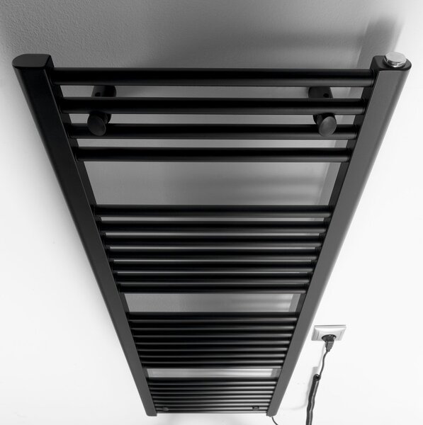 Aqualine Aqualine, DIRECT-E elektrické topné těleso, rovné, 450x1320 mm, 400 W, černá, ILE34TB