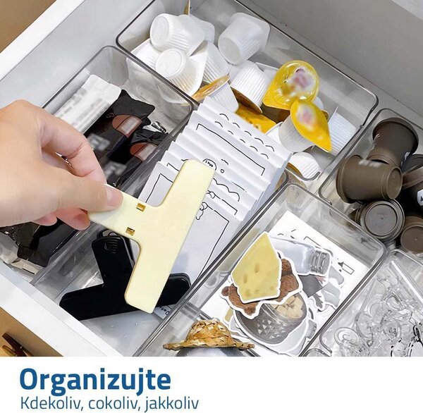 Transparentní organizér - dlouhý obdélníkový