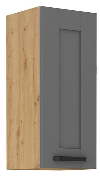 Horní kuchyňská skříňka LAILI - šířka 30 cm, šedá / dub artisan