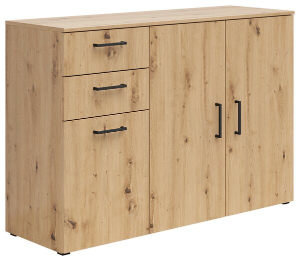KOMODA, dub artisan, 120/83/40 cm Carryhome - Široké komody