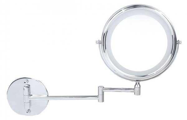 Erga Eda, LED osvětlené kosmetické zrcadlo na make-up ø20 cm, chromová, ERG-YKA-CH.EDA