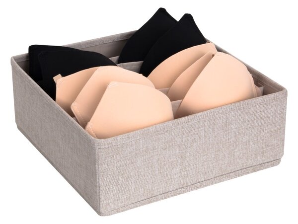 Béžový organizér do zásuvky s přihrádkami Bigso Box of Sweden Drawer, 29 x 11 cm