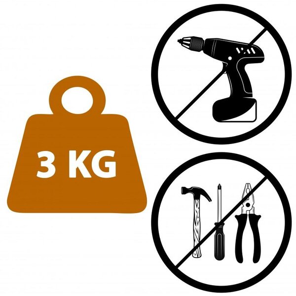 Erga Gavi, koupelnový koš na kosmetiku 30x12x19 cm na přísavky, černá matná, ERG-YKA-CH.GAVI-PP-KP-BLK