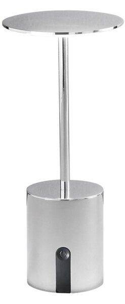 FAN LED-LIBERTY-CR Nabíjecí venkovní svítidlo LIBERTY LED TOUCH DIMM chrom 3000K IP44 baterie 4000 mAh bezdrátové + USB nabíjení - FANEUROPE