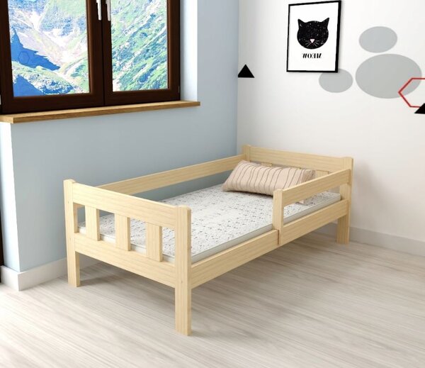 Dětská postel z masivu borovice MÁJA - 200x90 cm - přírodní