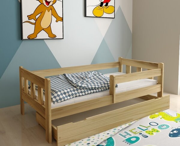 Dětská postel z masivu borovice MÁJA - 200x90 cm - přírodní