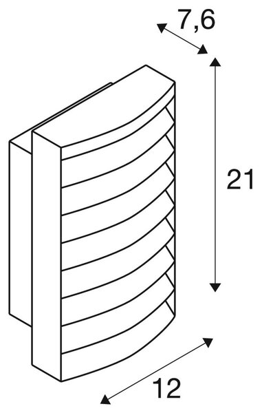 LA 1008384 RASTERLYS WL nástěnný svítidlo, obdélníkový, 2700/3000 K, 14 W, PHASE, 70°, antracit - BIG WHITE (SLV)