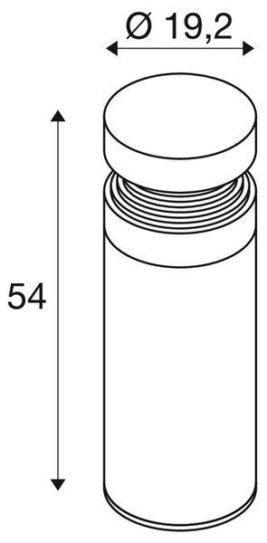 LA 1008839 CONCRETE Pole 55, PHASE, volně stojící svítidlo, 2700 K, IP65, šedá barva - BIG WHITE (SLV)