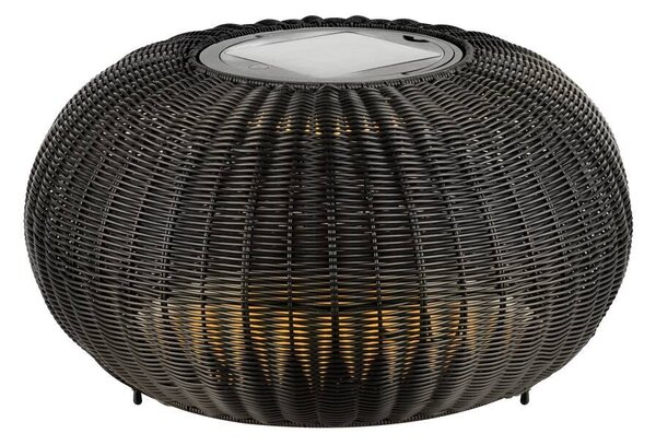 LA 1008388 ADEGAN venkovní stojací lampa, plochá, solární, 2200 K, IP65, černá - BIG WHITE (SLV)