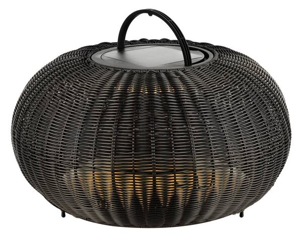 LA 1008388 ADEGAN venkovní stojací lampa, plochá, solární, 2200 K, IP65, černá - BIG WHITE (SLV)