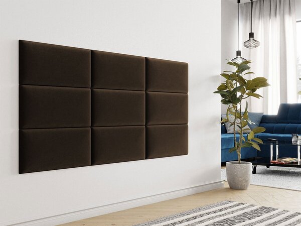 Čalouněný nástěnný panel 60x30 PAG - hnědý