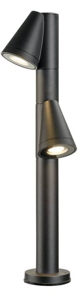 LA 1008017 T-TUBE 70 POLE venkovní stojací lampa, GU10, dvojitá, IP65, max. 10 W, černá - BIG WHITE (SLV)