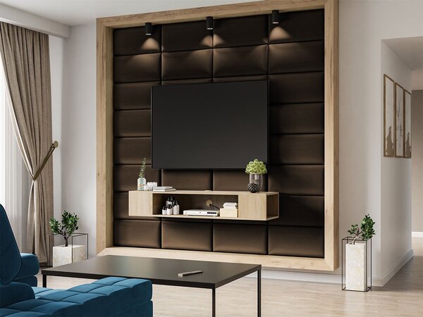 Čalouněný nástěnný panel 60x30 PAG - hnědý
