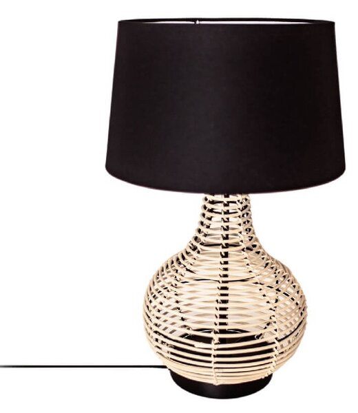 Ratanová stolní lampa 52 cm do ložnice nebo obýváku