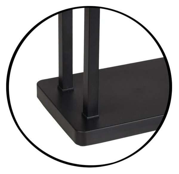 Erga Roki, dvouramenný věšák na ručníky 30,5x20,5x80,5 cm, černá matná, ERG-YKA-P.ROKI-BLK