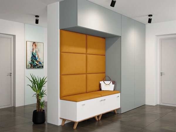 Čalouněný panel na zeď 70x40 PAG - žlutý