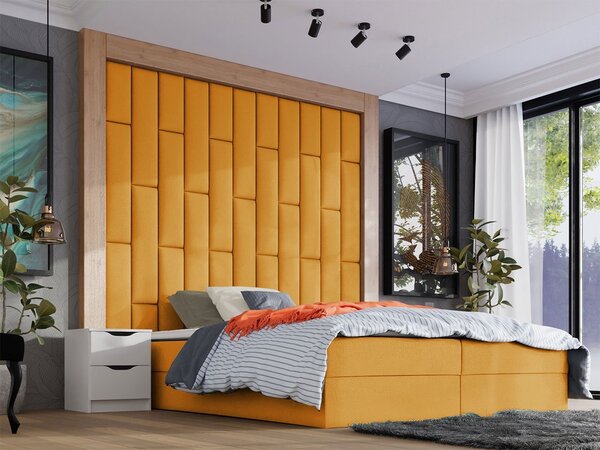 Čalouněný nástěnný panel 80x20 PAG - žlutý