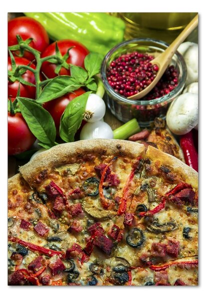Vertikální Fotoobraz skleněný na stěnu do obýváku Pizza osv-86386150