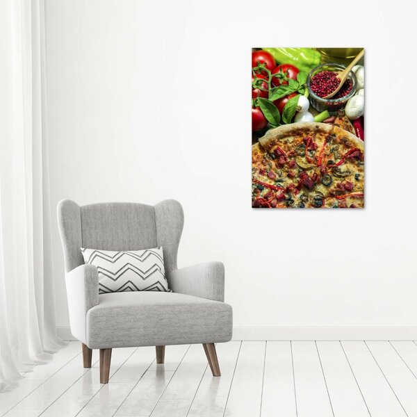 Vertikální Foto obraz tištěný na plátně Pizza ocv-86386150