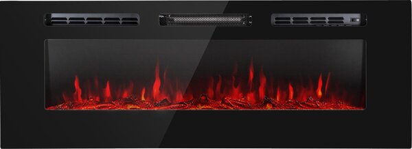 Klarstein Elektrický krb, elektrické ohívae do obýváku a interiéru, elektrický krb s LED plameny, krb na dálkové ovládání, ventilátorový ohíva s asovaem, nastavitelný termostat, ohíva 1800 W