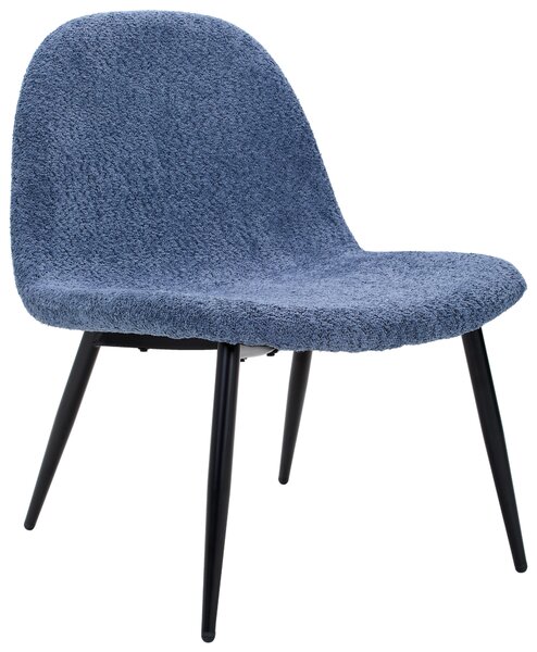 KŘESLO, dřevo, kov, textil, modrá, černá Livetastic - Křesla klasická, Online Only