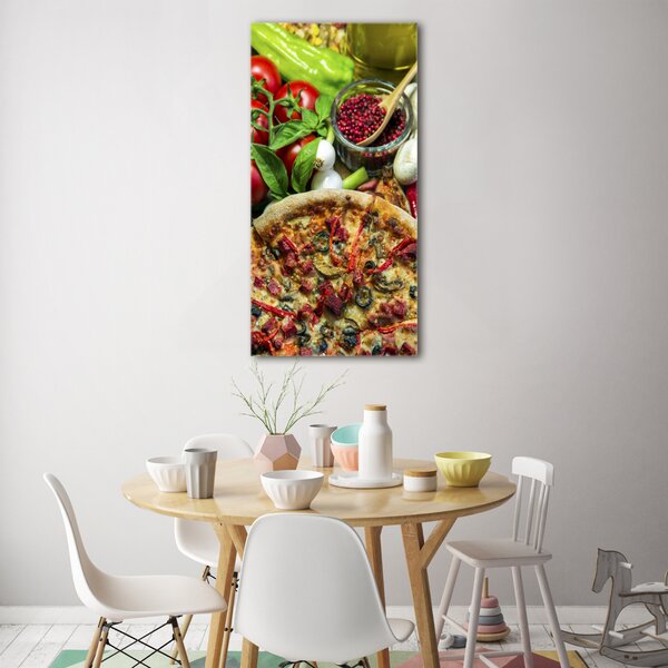 Vertikální Fotoobraz skleněný na stěnu do obýváku Pizza osv-86386150