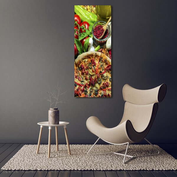 Vertikální Foto obraz tištěný na plátně Pizza ocv-86386150