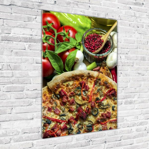 Vertikální Fotoobraz skleněný na stěnu do obýváku Pizza osv-86386150