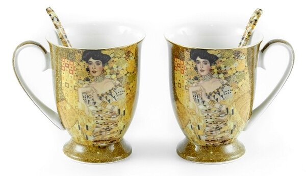 Gustav Klimt sada šálků na kávu se lžičkou Adele