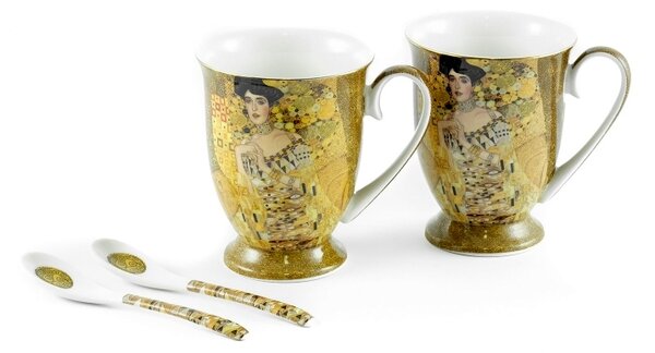 Gustav Klimt sada šálků na kávu se lžičkou Adele