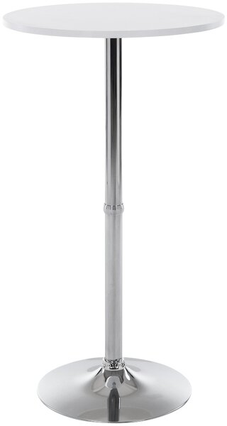 Barový stůl kulatý DS25199, rám bílý / chrom - v108 x Ø60 cm