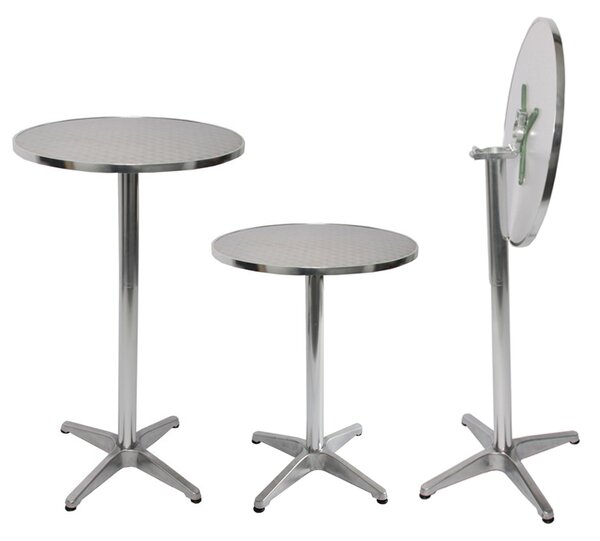 Barový bistro stůl kulatý 11352, hliník - v70/110 x Ø60 cm
