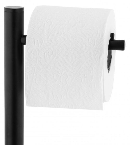 Erga Westa, držák WC papíru se zásobníkem na toaletní papír, černá matná, ERG-YKA-P.WESTA-BLK