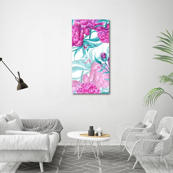 Vertikální Moderní obraz canvas na rámu Pivoňka ocv-86561203