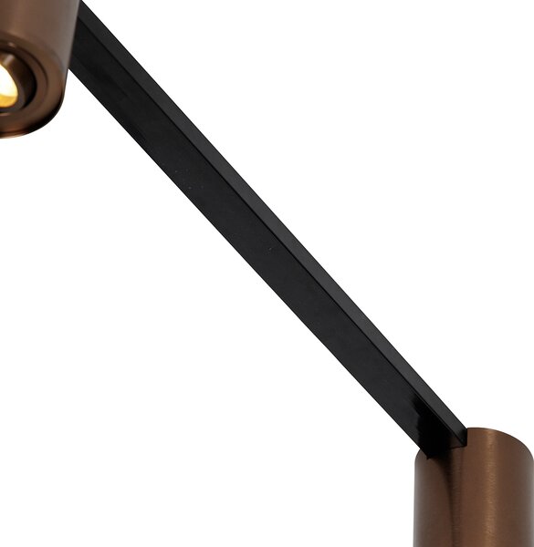 1-fázový kolejnicový systém s 5 reflektory tmavě bronzový a černý - Rondoo Up