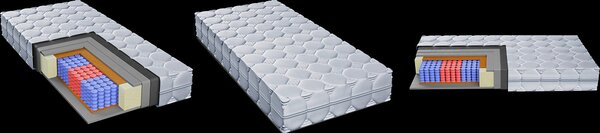 TAŠTIČKOVÁ MATRACE, 140/200 cm Boxxx - Pěnové matrace, Online Only