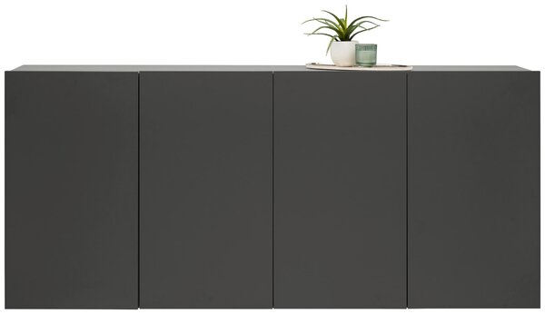 ŠIROKÁ KOMODA, antracitová, 180/80/42 cm Hom`in - Online Only komody, Online Only