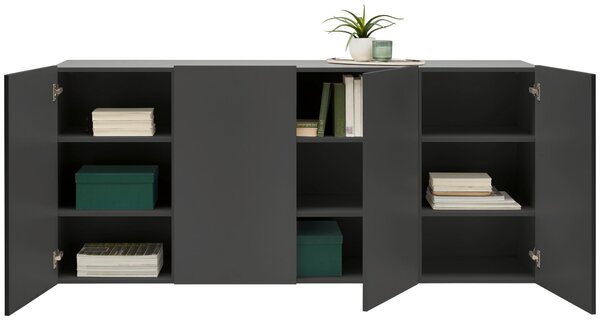 ŠIROKÁ KOMODA, antracitová, 180/80/42 cm Hom`in - Online Only komody, Online Only