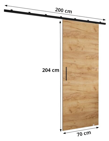 Posuvné dveře se zrcadlem PERDITA 2 - 70 cm, bílé