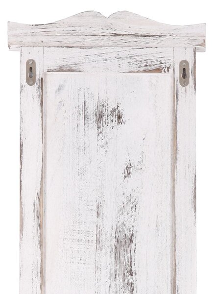 2x věšáková stěna s 3 věšáky 30443 - 109x28x3,5 cm, antik bílá