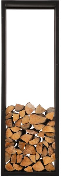 Stojan na palivové dřevo Irving 40x50x150, kov černý matný