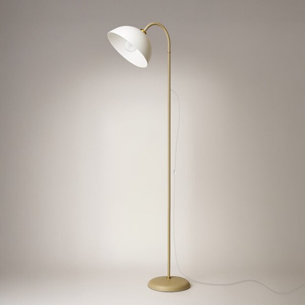 Stojací lampa Zack, 1x bílé PVC stínítko, be